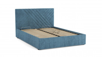 Кровать Гамма ш. 1400 (с основанием для хранения) (велюр тенерифе дасти блю) в Искитиме - iskitim.mebel54.com | фото