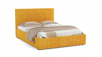 Кровать Гамма ш. 1400 (с основанием для хранения) (велюр тенерифе куркума) в Искитиме - iskitim.mebel54.com | фото
