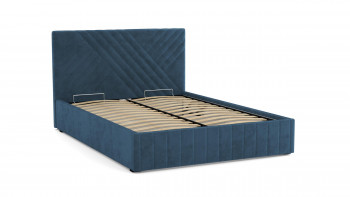 Кровать Гамма ш. 1400 (с основанием для хранения) (велюр тенерифе океан) в Искитиме - iskitim.mebel54.com | фото