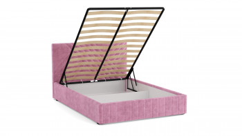 Кровать Гамма ш. 1400 (с основанием для хранения) (велюр тенерифе розовый) в Искитиме - iskitim.mebel54.com | фото