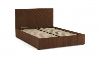 Кровать Гамма ш. 1400 (с основанием для хранения) (велюр тенерифе шоколад) в Искитиме - iskitim.mebel54.com | фото