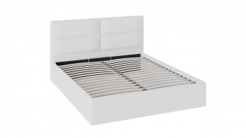 Кровать «Глосс» с мягкой обивкой и подъемным механизмом тип 1 (1600) (Белая) в Искитиме - iskitim.mebel54.com | фото