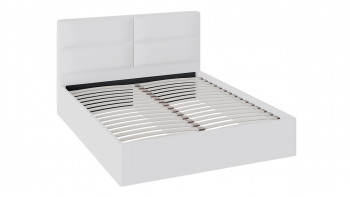 Кровать «Глосс» с мягкой обивкой тип 1 (1600) (Белая) в Искитиме - iskitim.mebel54.com | фото