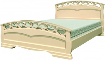 Кровать Грация-1 из массива сосны 1400*2000 Орех в Искитиме - iskitim.mebel54.com | фото