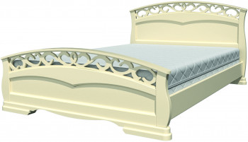 Кровать Грация-1 из массива сосны 1400*2000 Орех в Искитиме - iskitim.mebel54.com | фото