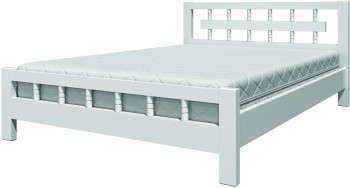 Кровать Натали-5 из массива сосны 1200*2000 Белый античный в Искитиме - iskitim.mebel54.com | фото
