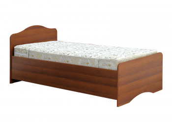 Кровать одинарная 900-1 без матраса (круглые спинки) Орех Таволато в Искитиме - iskitim.mebel54.com | фото