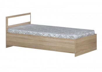Кровать одинарная 900-2 без матраса (прямые спинки) Дуб Сонома в Искитиме - iskitim.mebel54.com | фото