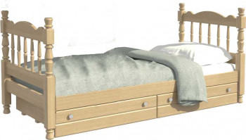 Кровать одинарная Аленка из массива сосны 800*1890 Сосна в Искитиме - iskitim.mebel54.com | фото