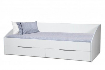 Кровать одинарная "Фея - 3" (симметричная) New/(белый / белый / ДВПО: белый) в Искитиме - iskitim.mebel54.com | фото