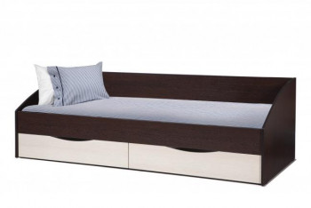 Кровать одинарная "Фея - 3" (симметричная) New (венге / вудлайн кремовый / ДВПО: белый) в Искитиме - iskitim.mebel54.com | фото