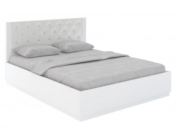 Кровать с ПМ М25 Спальня Тиффани (белый текстурный) в Искитиме - iskitim.mebel54.com | фото