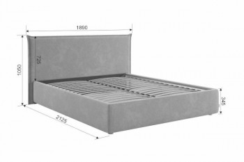 Кровать с подъемным механизмом Лада 160х200 см (графит (велюр)) в Искитиме - iskitim.mebel54.com | фото