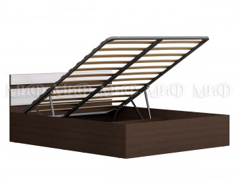 Кровать с подъемным механизмом Нэнси 1,4м (Венге/белый глянец) в Искитиме - iskitim.mebel54.com | фото