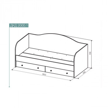 Кровать с ящиками ДКД 2000.1 Kiki в Искитиме - iskitim.mebel54.com | фото