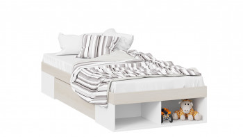 Кровать «Сканди» с ящиком Дуб Гарден/Белый в Искитиме - iskitim.mebel54.com | фото