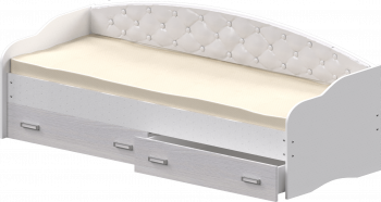 Кровать Софа-7 с мягкой спинкой (800х1900) Белый в Искитиме - iskitim.mebel54.com | фото