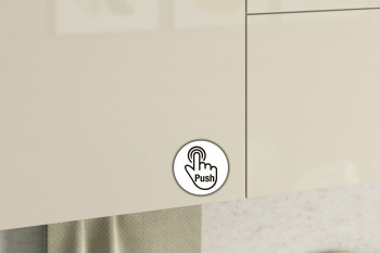 Кухонный гарнитур "Бостон 1.8" белый/крем глянец/дуб скальный глянец в Искитиме - iskitim.mebel54.com | фото