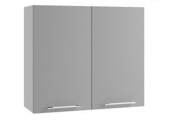 Квадро П 800 шкаф верхний (Белый софт/корпус Серый) в Искитиме - iskitim.mebel54.com | фото