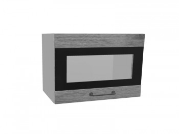 Лофт ПГСФ 500 шкаф верхний горизонтальный со стеклом и фотопечатью (Дуб цикорий/корпус Серый) в Искитиме - iskitim.mebel54.com | фото