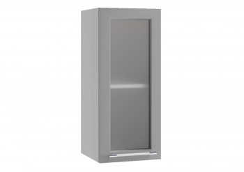 Лофт ПС 300 шкаф верхний со стеклом (Штукатурка белая/корпус Серый) в Искитиме - iskitim.mebel54.com | фото