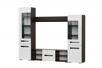 Мебель для гостиной МГС 6 (Исполнение 1/Венге/Белый глянец) в Искитиме - iskitim.mebel54.com | фото