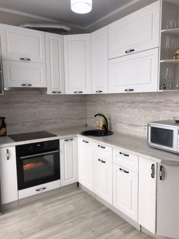 Модульная кухня Капри 1,6 м (Камень темный/Серый) в Искитиме - iskitim.mebel54.com | фото
