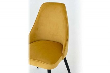 Набор стульев Милан 2 шт (желтый велюр/белый) в Искитиме - iskitim.mebel54.com | фото