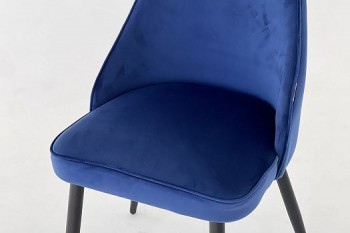 Набор стульев Милан 2 шт (синий велюр/белый) в Искитиме - iskitim.mebel54.com | фото