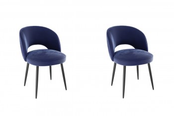 Набор стульев Моли 2 шт (синий велюр/черный) в Искитиме - iskitim.mebel54.com | фото