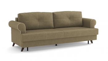 Оливер / диван - кровать 3-х местн. (еврокнижка) (велюр велутто коричневый 23 в Искитиме - iskitim.mebel54.com | фото