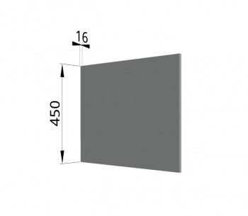 Панель торцевая (для шкафа горизонтального глубокого высокого) ГВПГ Гарда, Империя, Ройс (Серый Эмалит) в Искитиме - iskitim.mebel54.com | фото