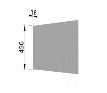 Панель торцевая (для шкафа горизонтального глубокого высокого) ГВПГ Капля (Белый) в Искитиме - iskitim.mebel54.com | фото
