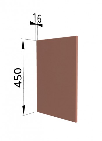 Панель торцевая (для шкафа горизонтального высокого) ВПГ Квадро (Персик софт) в Искитиме - iskitim.mebel54.com | фото