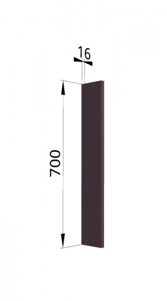 Панель торцевая (для шкафа торцевого верхнего) ПТ 400 Тито, Гарда (Пурпур) в Искитиме - iskitim.mebel54.com | фото