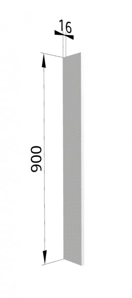 Панель торцевая (для шкафа торцевого верхнего высокого) ВПТ 400 Квадро (Белая кожа) в Искитиме - iskitim.mebel54.com | фото