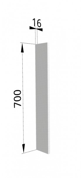 Панель торцевая (для шкафа верхнего торцевого) ПТ 400 Капри (Липа белый) в Искитиме - iskitim.mebel54.com | фото