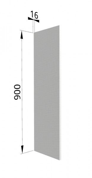 Панель торцевая (для шкафа верхнего высокого) ВП Капри (Липа белый) в Искитиме - iskitim.mebel54.com | фото