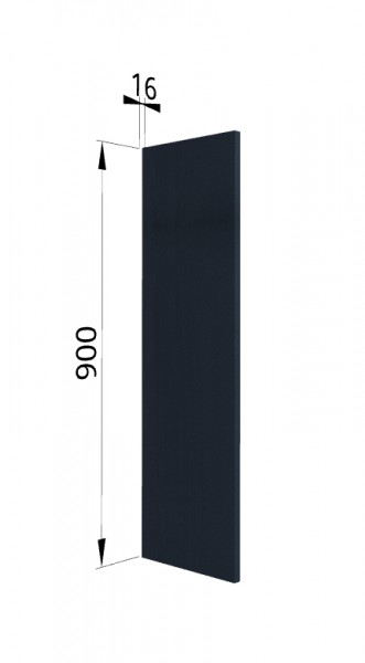 Панель торцевая (для шкафа верхнего высокого) ВП Тито, Гарда (Индиго) в Искитиме - iskitim.mebel54.com | фото