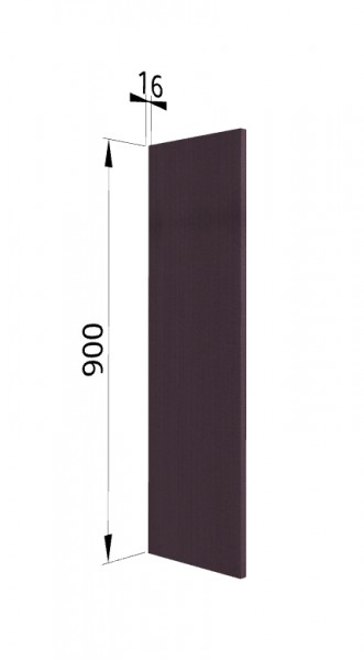 Панель торцевая (для шкафа верхнего высокого) ВП Тито, Гарда (Пурпур) в Искитиме - iskitim.mebel54.com | фото