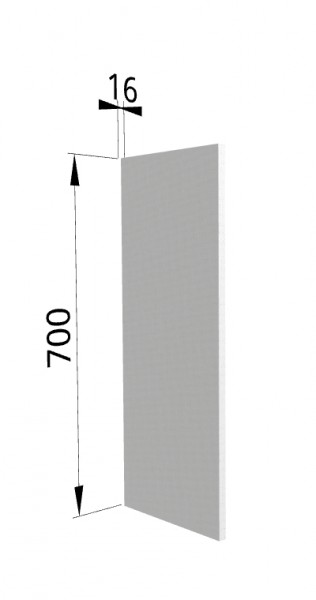 Панель торцевая (для шкафа верхнего высотой 700 мм) П Мелисса (Бежевый скин) в Искитиме - iskitim.mebel54.com | фото