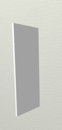 Панель торцевая П Капля (для шкафа верхнего) Белый в Искитиме - iskitim.mebel54.com | фото