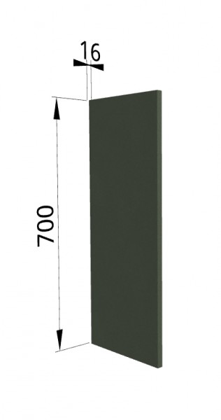 Панель торцевая П Квадро (для шкафа верхнего) Оливково-зеленый в Искитиме - iskitim.mebel54.com | фото