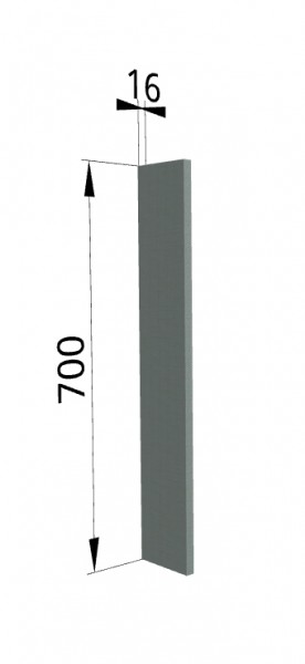 Панель торцевая ПТ 400 Квадро (для шкафа торцевого верхнего) Нарцисс в Искитиме - iskitim.mebel54.com | фото