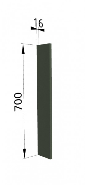 Панель торцевая ПТ 400 Квадро (для шкафа торцевого верхнего) Оливково-зеленый в Искитиме - iskitim.mebel54.com | фото