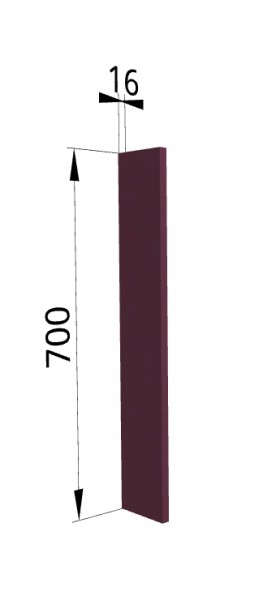 Панель торцевая ПТ 400 Квадро (для шкафа торцевого верхнего) Виноград в Искитиме - iskitim.mebel54.com | фото