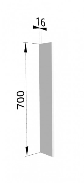Панель торцевая ПТ 400 Ройс (для шкафа торцевого верхнего) Белый софт в Искитиме - iskitim.mebel54.com | фото