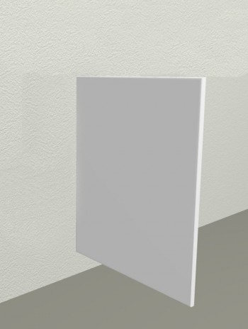 Панель торцевая С Капля (для шкафов нижних) Белый в Искитиме - iskitim.mebel54.com | фото