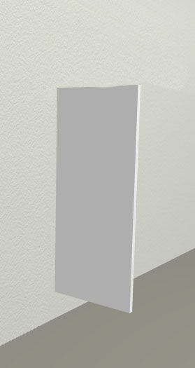 Панель торцевая СТ 400 Капля (для шкафа торцевого нижнего) Белый в Искитиме - iskitim.mebel54.com | фото