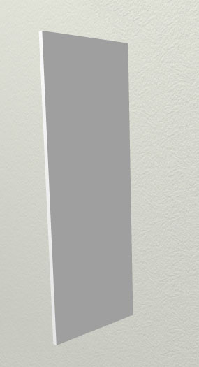 Панель торцевая ВП Капля (для шкафа верхнего высокого) Белый в Искитиме - iskitim.mebel54.com | фото